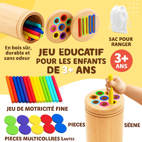 Jouet d'apprentissage en bois (2-5ans)
